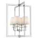 LONDON lampa wisząca biała srebrna 43,5cm COSMOLight