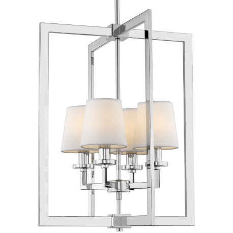 LONDON lampa wisząca biała srebrna 43,5cm COSMOLight