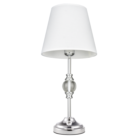MONACO lampa stołowa biała srebrna 23cm COSMOLight