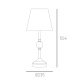 MONACO lampa stołowa biała srebrna 23cm