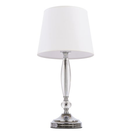 MONACO lampa stołowa biała srebrna 24cm COSMOLight