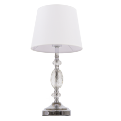 MONACO lampa stołowa biała srebrna 24cm