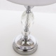 MONACO lampa stołowa biała srebrna 24cm