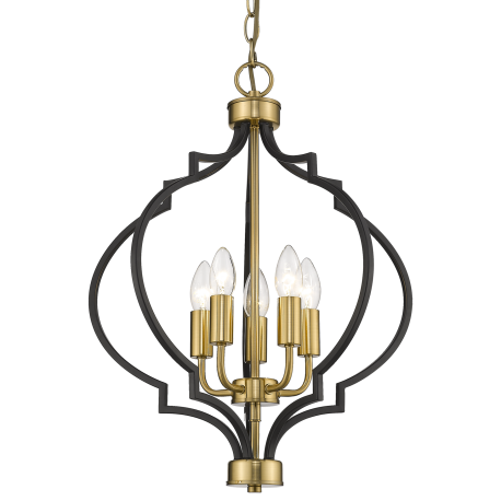NASHVILLE lampa wisząca czarna złota 45cm COSMOLight