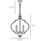 NASHVILLE lampa wisząca czarna złota 45cm