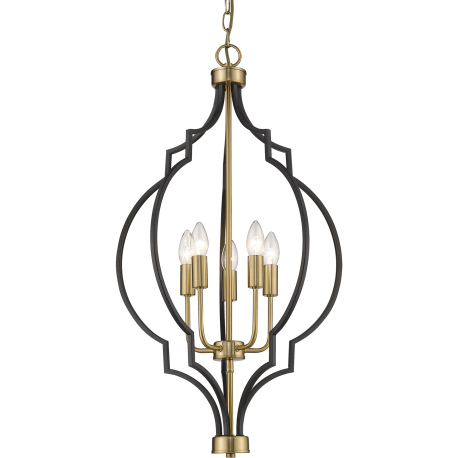 NASHVILLE lampa wisząca czarna złota 45cm COSMOLight
