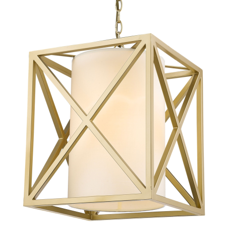 NEW YORK lampa wisząca biała złota 35cm COSMOLight