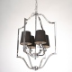 NEW YORK 1 lampa wisząca czarna srebrna 46cm