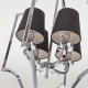 NEW YORK 1 lampa wisząca czarna srebrna 46cm