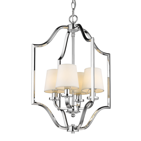 NEW YORK 1 lampa wisząca biała srebrna 46cm COSMOLight