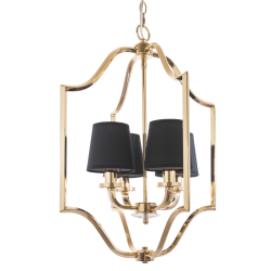 NEW YORK 1 lampa wisząca czarna złota 46cm