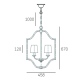 NEW YORK 1 lampa wisząca czarna złota 46cm COSMOLight