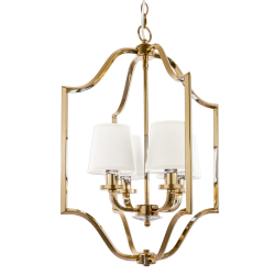 NEW YORK 1 lampa wisząca biała złota 46cm