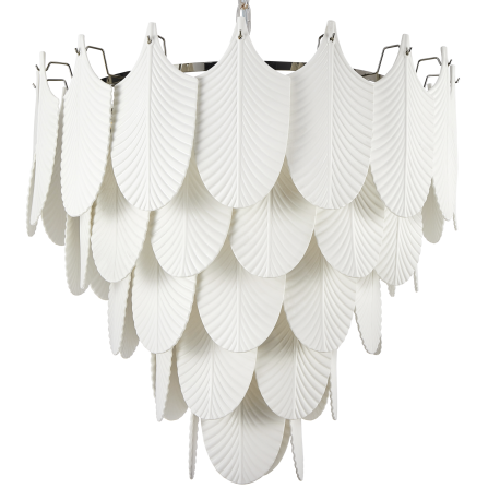 PALERMO lampa wisząca nikiel biała 76cm COSMOLight