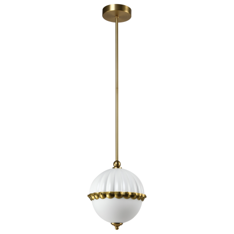 PRALINES lampa wisząca biała mosiądz 22cm COSMOLight