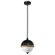 PRALINES lampa wisząca czarna mosiądz 22cm COSMOLight