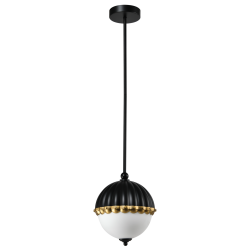 PRALINES lampa wisząca czarna mosiądz 22cm