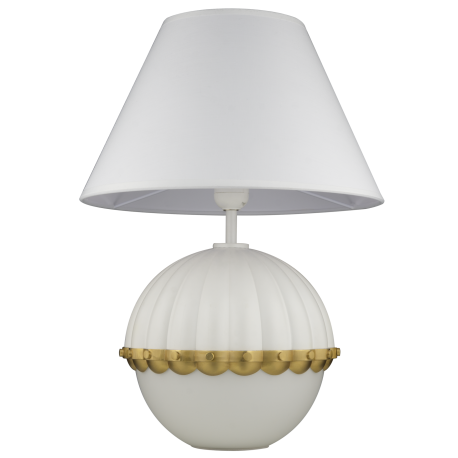 PRALINES lampa stołowa biała mosiądz 31cm COSMOLight