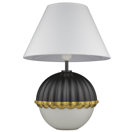 PRALINES lampa stołowa czarna mosiądz 31cm COSMOLight