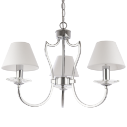 RIGA lampa wisząca biała srebrna 51cm