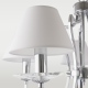 RIGA lampa wisząca biała srebrna 51cm