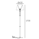 SIENA lampa podłogowa biała nikiel 40cm