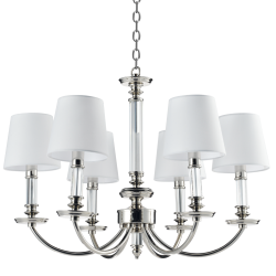 SIENA lampa wisząca biała nikiel 70cm