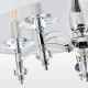 VERONA lampa wisząca biała nikiel 60cm