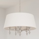 VERONA lampa wisząca biała nikiel 60cm