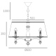 VERONA lampa wisząca biała nikiel 60cm
