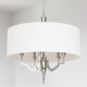 WASHINGTON lampa wisząca biała nikiel 60cm