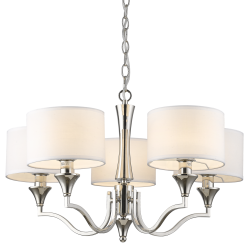 WASHINGTON lampa wisząca biała nikiel 65cm