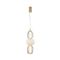 Eris lampa wisząca Piaskowany złoty z połyskiem 17cm 3748 lm 3000K IP20