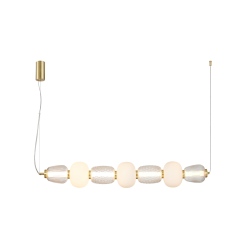 Eris lampa wisząca Piaskowany złoty z połyskiem 17cm 7029 lm 3000K IP20