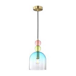 Manso lampa wisząca Piaskowany złoty z połyskiem 16cm IP20