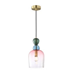 Manso lampa wisząca Piaskowany złoty z połyskiem 16cm IP20