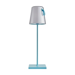 Ostap lampa stołowa przenośna Niebieski 11cm 300 lm 3000K + RGB IP54