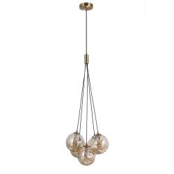 Perlos lampa wisząca Miodowy mosiądz 35cm IP20