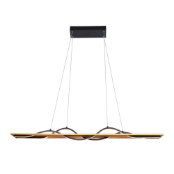 Conato lampa wisząca Czarny piaskowany cm 1200 lm 3000K IP20