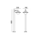 Isola 3K lampa stojaca zewnętrzna Czarny piaskowany cm 511 lm 3000K IP54