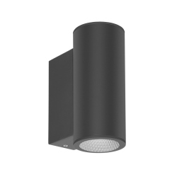 Lenta GU10 kinkiet zewnętrzny Czarny piaskowany 6,8cm IP54