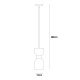 Monza lampa wisząca Mosiężny 12cm IP20