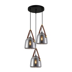 Solta lampa wisząca Czarny, dymiony 40cm IP20