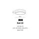 KARI 22cm chrom plafon IP44 LED 3000K