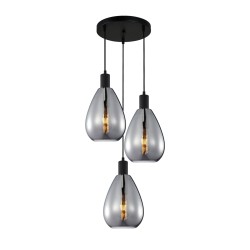 Zulo lampa wisząca Czarny 38cm IP20