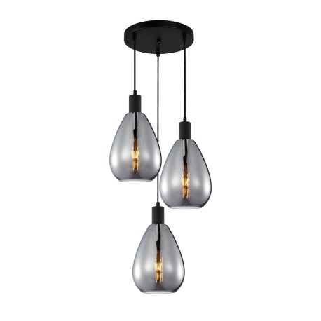 Zulo lampa wisząca Czarny 38cm IP20