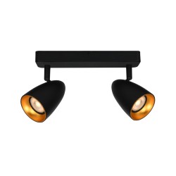 Tino spot Czarny, złoty 24cm IP20