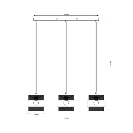 Bans lampa wisząca Złoty, czarny cm IP20 Italux
