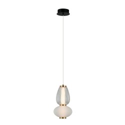 Gastel lampa wisząca Czarny, biały, przezroczysty 16cm 490 lm 3000K IP20
