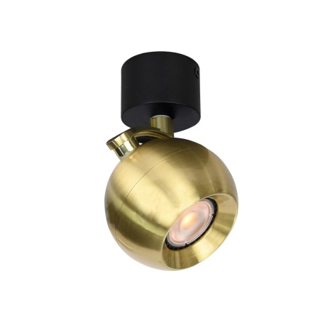 Lafin spot Czarny, mosiężny 10cm IP20 Italux